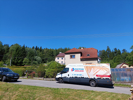 Izolace stropu rodinného domu na Náchodsku